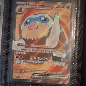Pokemon Mamoswine-GX Holo Foil Card - Orange, Blue, Pink, White